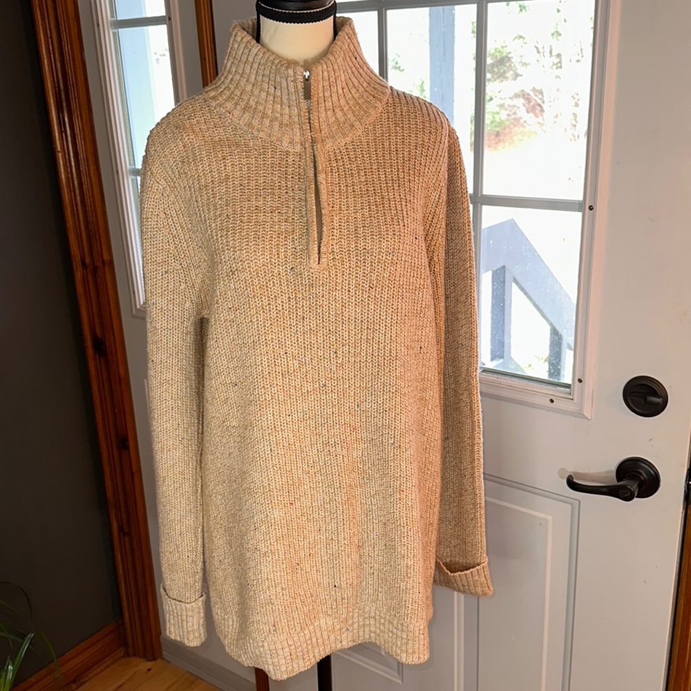Lands’ End Quarter-Zip Mockneck Sweater